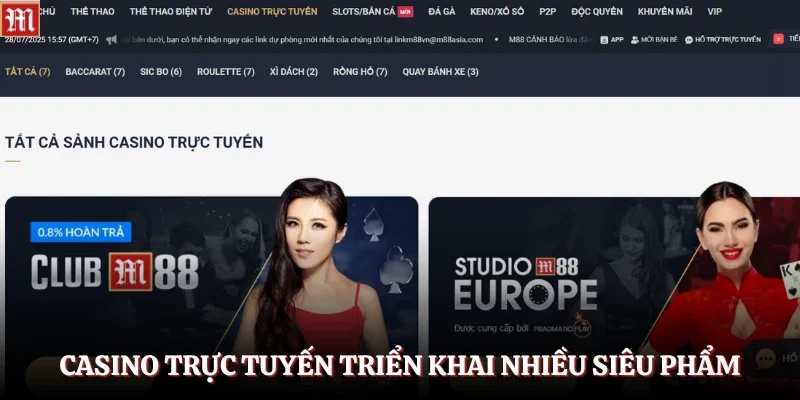 Trang chủ m88 35 Casino m88 trực tuyến triển khai nhiều siêu phẩm với lối chơi cuốn hút