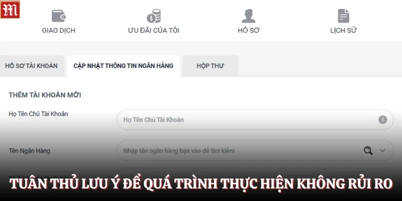Nạp Rút M88 3 Tuân thủ lưu ý để quá trình thực hiện không rủi ro